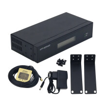 Compact NTP Server with Display & 10m Antenna - GNSS Receiver with TCXO for Beidou, GPS, GLONASS, QZSS