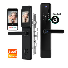 Tuya WiFi Smart Door Lock with Biometric Camera & Fingerprint Peephole - Model 6068