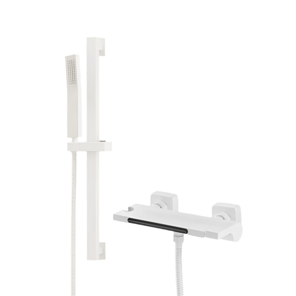 Elegant Dual-Tone Wall-Mounted Waterfall Bathtub Faucet Set With Handheld Shower - Brass Hot & Cold Mixer Tap 7445040265225