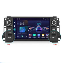 Junsun CarPlay & Android Auto Car Radio for Jeep Wrangler, Dodge Grand Cherokee, & Chrysler Models