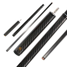 3-Piece Carbon Fiber Break & Jump Pool Cue Stick with 3K Black Technology - 13.8mm Tip, 58in Length, 20oz Weight