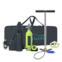 ChikaDiv Scuba Diving Equipment Set: Complete Underwater Snorkeling Gear with Oxygen Tank & Hand Pump