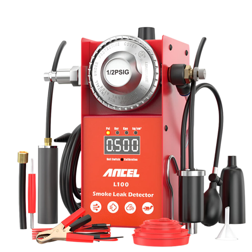 Ancel L100 Automotive Smoke Machine & Leak Detector - 12V Evap Vacuum Smoke With Digital Pressure Gauge For Precise Diagnostics 7445052999972