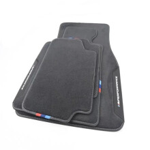BMW M Performance Track Fabric Velvet Liner Foot Mat for Series 1-8, X3, X4, X6, X7, G20, G22, G26, G30, G32, G05, G80, G82