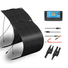 Flexible Solar Panel Kit: 120W & 240W Photovoltaic Modules for 12V Battery Charging - I for Yachts, Motorhomes, Cars, Boats, and Caravans