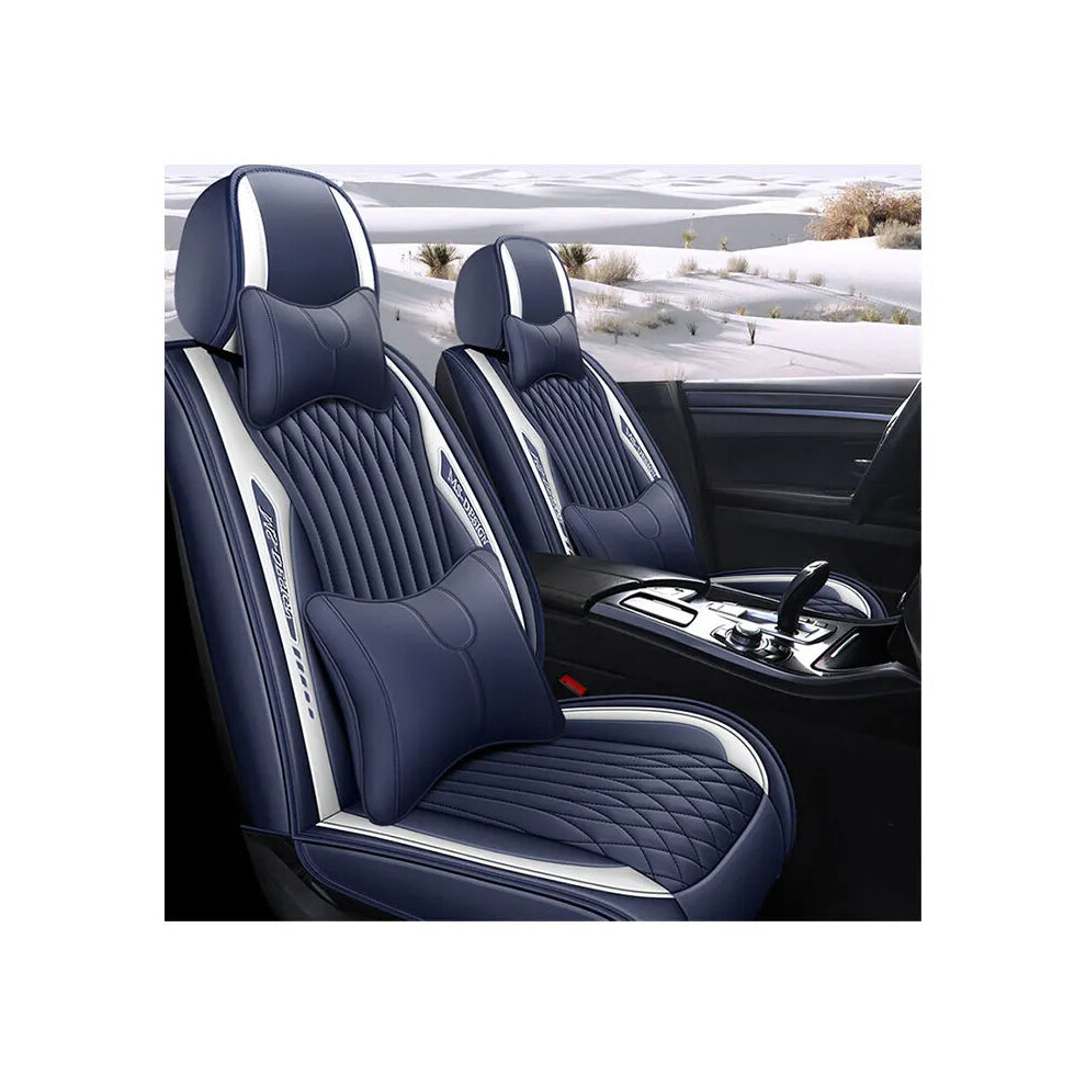Luxury Nappa Leather Universal Car Seat Covers - 4-Piece Ventilated & Waterproof Set