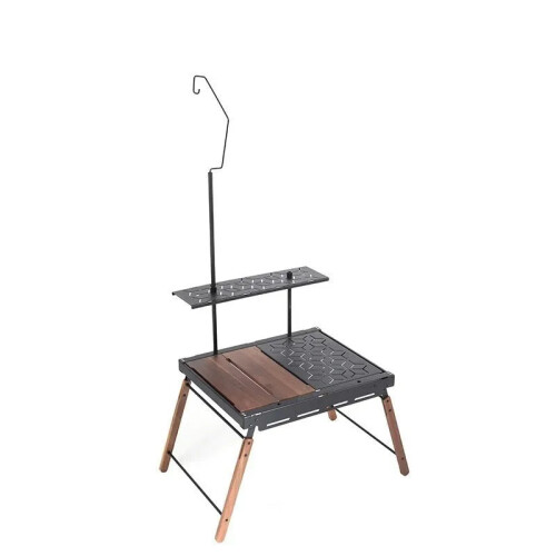 Lightweight Aluminum Alloy Folding Camping Table with Dual Expansion and Multi-Functional Design