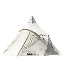 Spacious Pyramid Camping Tent for 5-8 People - Durable Cotton, Sun Shelter, Portable Design