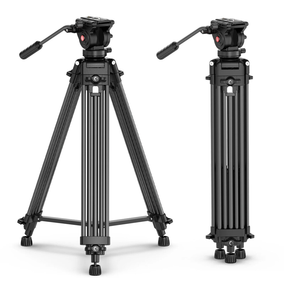 Ulanzi Mt-81 Professional Camera Tripod With Fluid Head - 61.02In For Canon, Nikon, Sony - I For Film, Landscape, And Portrait Photography 7445014444458