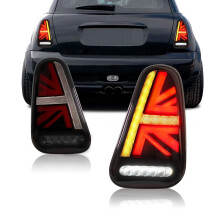 LED Taillight Set for BMW Mini Coopers R50/R52/R53 (2001-2007) - Brake, Reverse, Sequential Turn Signal Tail Lamps Assembly