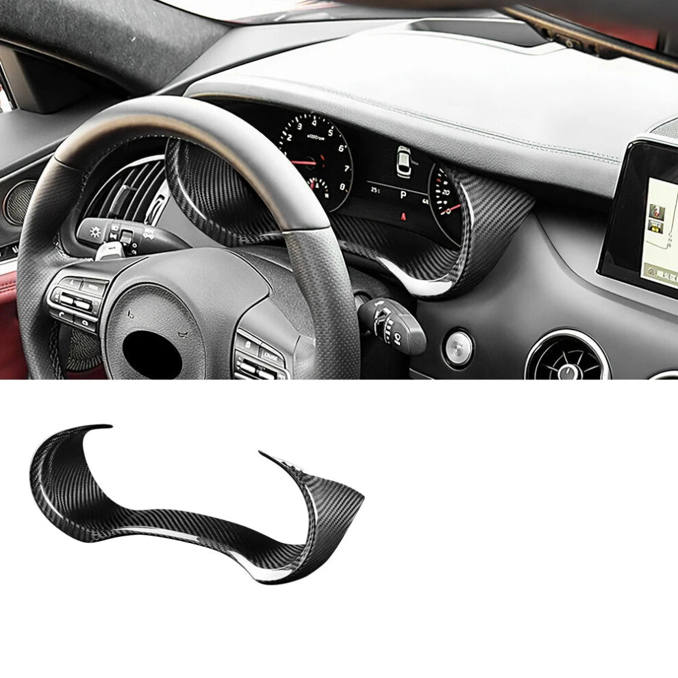 Kia Stinger 2018-2023 Lhd Carbon Fiber Steering Wheel & Speedometer Frame Trim 7445020956983