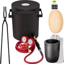 Heavy-Duty Propane Metal Foundry Furnace Kit with Graphite Crucible & Tongs - Smelt & Cast 2-10 kg