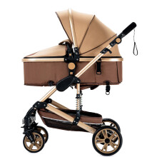 3-in-1 Lightweight Baby Stroller & Pram with Four-Wheel Design