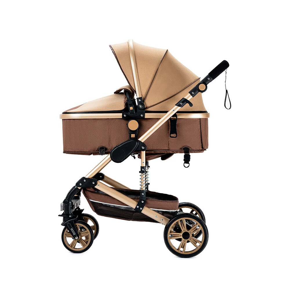 3-In-1 Lightweight Baby Stroller & Pram With Four-Wheel Design 7445048314307