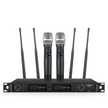 Phenyx Pro True Diversity Dual Wireless Microphone System - 2x1000 Channels, 328ft Range for Stage Use (PTU-2U)