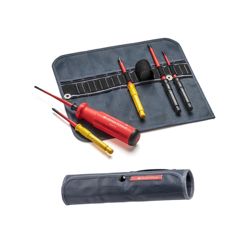 Pb Swiss Tools Slim Insulation Screwdriver Set With Case - I For Combination Screw Work Up To 1000 Vac/1500 Vdc, Model No. 5215 Su 7445010666694