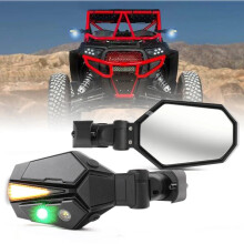 Premium LED Side View Mirrors with Turn Signals for Polaris RZR 1000, Can-Am X3, and Commander UTVs