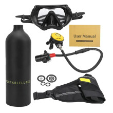 Compact 1L Scuba Diving Tank Kit - 15-20 Minute Underwater Breathing Equipment