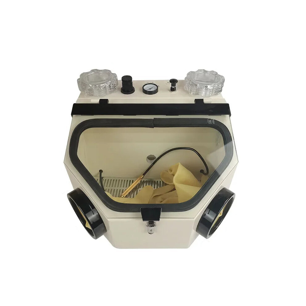 Dual Pen Dental Sandblaster with 4kg Capacity - Alumina Sandblasting Machine with 15W LED Tube for Dentistry Labs (110V/220V)