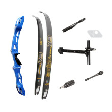Sanlida X9 ILF Target Archery Recurve Bow Set - 25 Riser, Graphite Foam Core Limbs, BCY String & Accessories