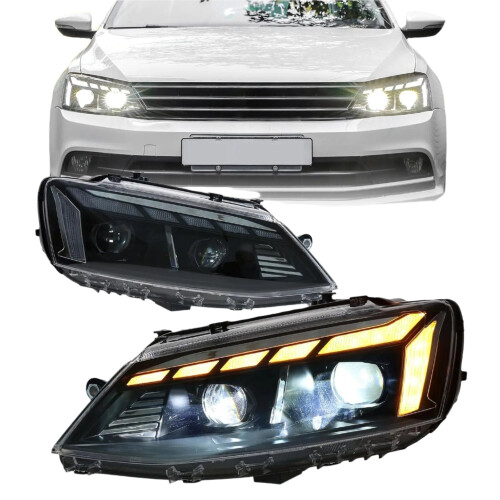 Sequential LED Headlights with Animation Indicator for VW Jetta MK6 (2012-2018)