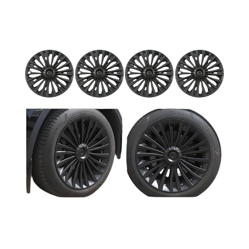 Tesla Model Y 19-Inch Wheel Hub Cap Set - 4-Piece Performance Replacement Rim Covers (2019-2024) 744759456458