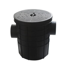 Heavy-Duty Black Plastic Grease Trap Kitchen Interceptor - Efficient Oil & Wastewater Separator for Restaurants & Factories