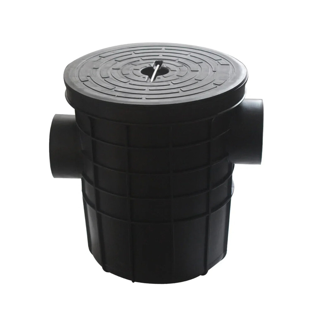 Heavy-Duty Plastic Grease Trap Kitchen Interceptor - Efficient Oil & Wastewater Separator For Restaurants & Factories Black 711181196689