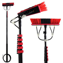 Rotatable Aluminum Alloy Telescopic Pole Brush for Window, Solar Panel, and Photovoltaic Cleaning