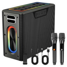 300W Steel Cannon Wireless Bluetooth Speaker with Mic - Portable High-Fidelity KTV Subwoofer Sound Column