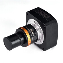 High-Resolution 5.0MP CMOS Digital Video Microscope Camera with 60fps, Adjustable 23.2mm Eyepiece to C-Mount Adapter