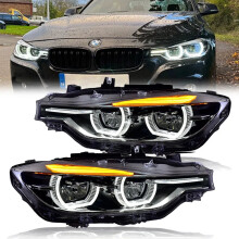 BMW 3 Series F30/F31/F35/F80 LED Dynamic Headlights with DRL Angel Eye Design (2012-2019) - Projector Lens Car Accessories