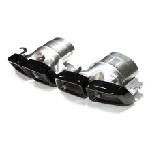 Black Stainless Steel Quad Exhaust Tip for Mercedes-Benz ML63 (2012-2015) & CLS63 (W218 Facelift) - Premium Tailpipe Muffler