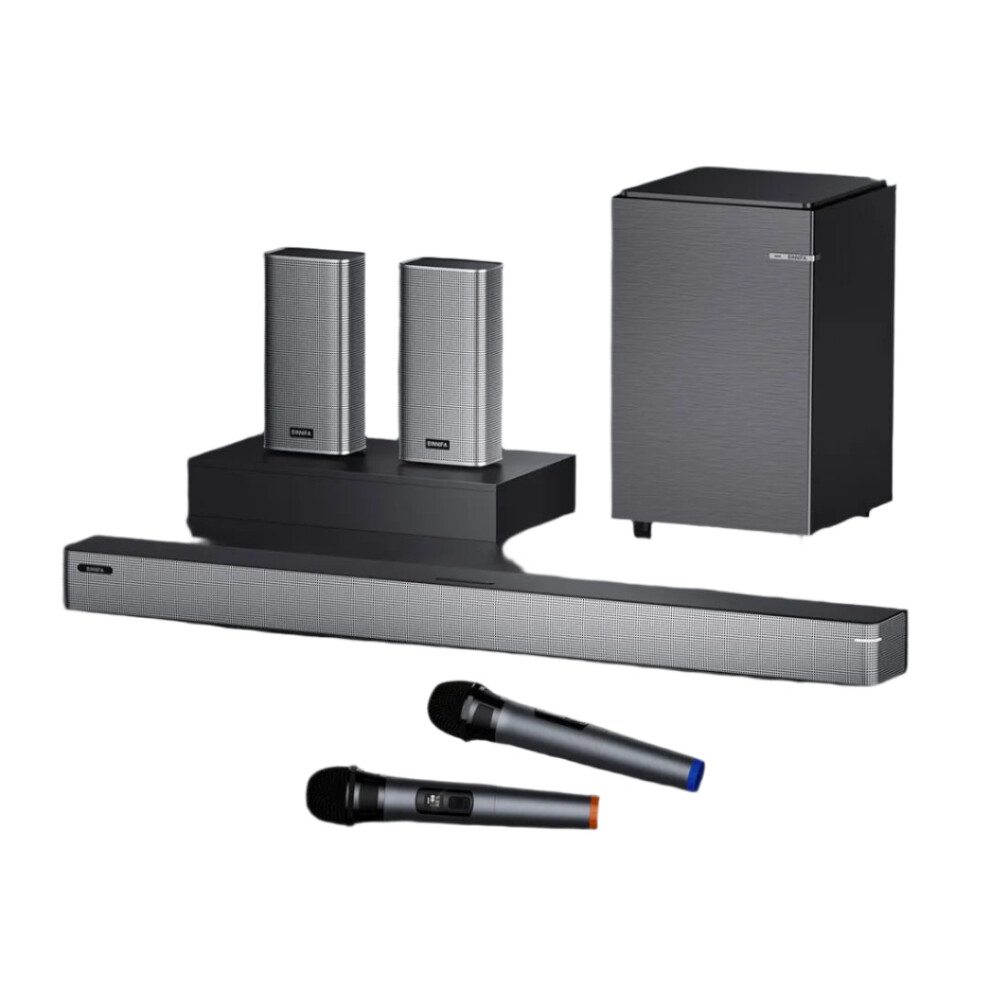 Binnifa Simulate 5.1 Wireless Audio 3D Surround Home Theater System With 8D Ktv Microphone, Dsp Subwoofer, And Enhanced Bass 711181371994