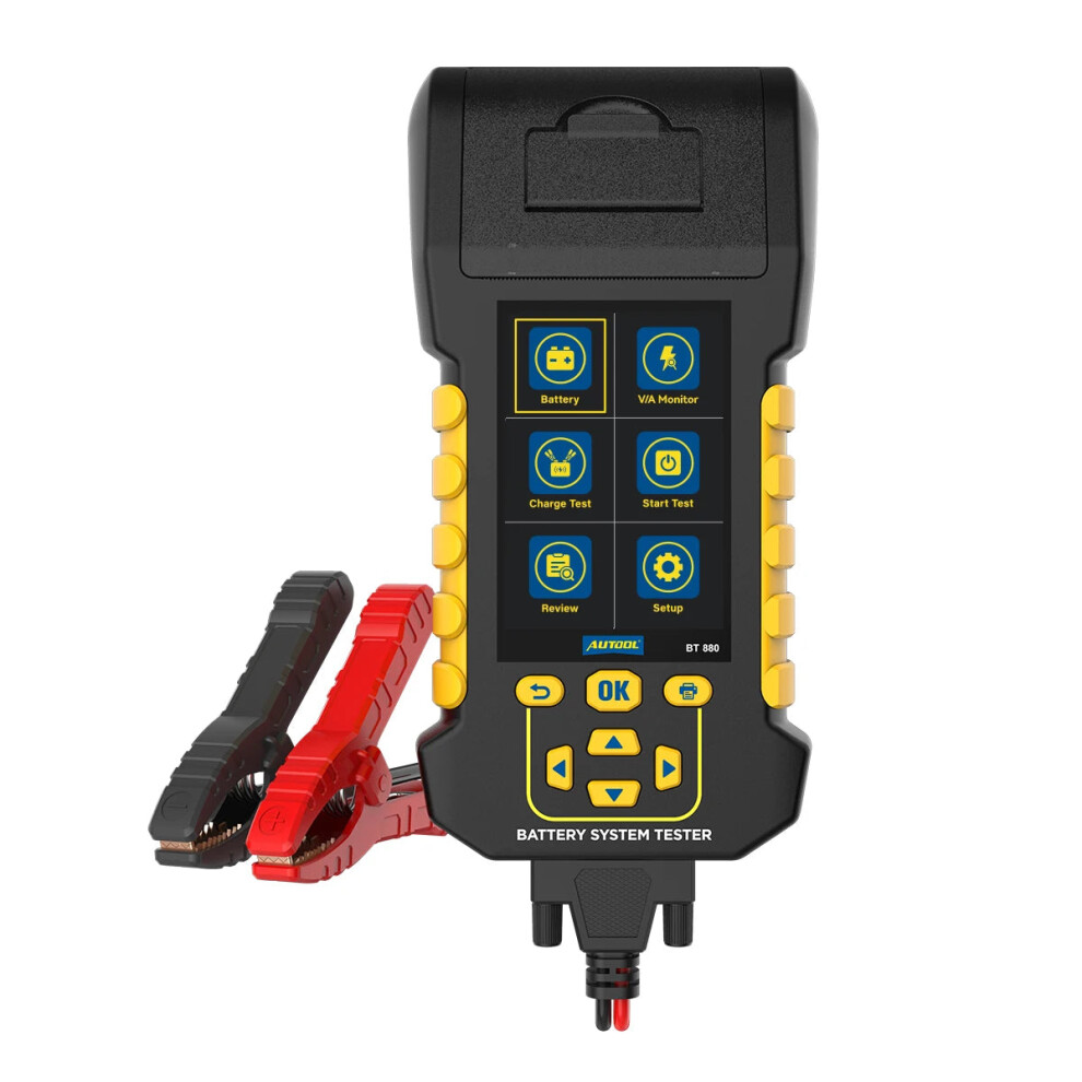 Autool Bt880 Battery Analyzer With Printer: Comprehensive 8-30V Automobile Battery Capacity And Load Charging Tester 313026166149