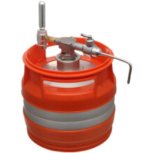 5L Portable 304 Stainless Steel Draft Beer Barrel with S-Type Wine Spear - Available in Two Colors