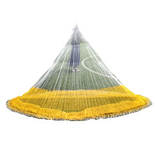 Korean Style Nylon Fishing Cast Net with 4m-6m Diameter and Aggravate Chain Sinkers - Deep Pocket Hand Throw Net (Atarrayas Para Pescar)