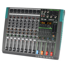 Lomeho 8-Channel Bluetooth Sound Mixer with 256 DSP Effects, 7-Band EQ, and USB/AUX for Small Shows - Model PA8