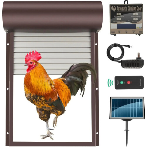 Solar-Powered Automatic Chicken Coop Door - High-Quality, Practical Solution for Chicken and Pet Safety