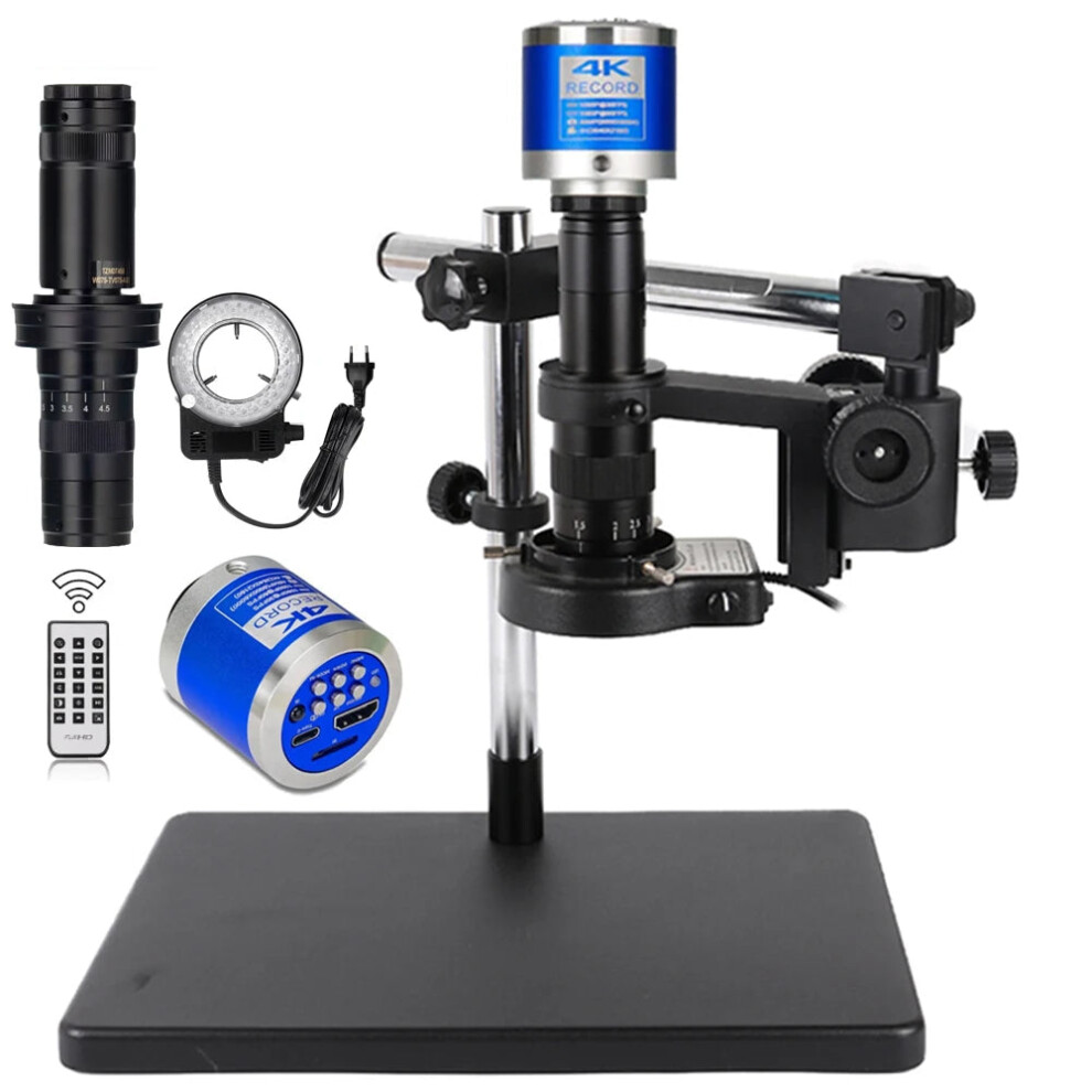 Advanced 1080P 4K Full Hd Industrial Microscope With 215X Continuous Zoom & C-Mount Parfocal Lens For Pcb Soldering & Phone Repair 7445050714768