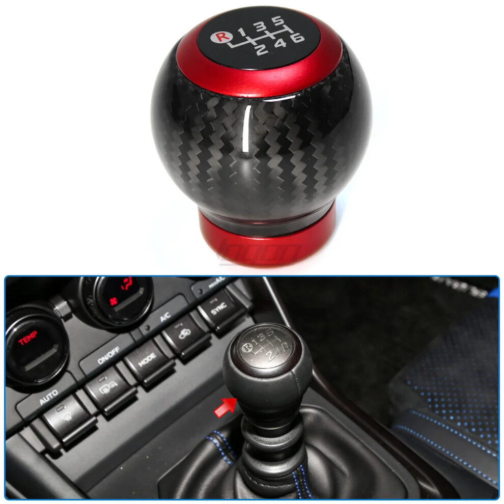 Real Carbon Fiber Shift Gear Knob Cover Trim For Toyota Gr86 2022-2023 - Premium Interior Accessory 705353973604