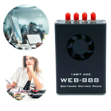 Web 888 16-Bit ADC Software-Defined Radio with 62M Bandwidth, 10 kHz to 60 MHz HF/VHF SDR Receiver & GPS Module