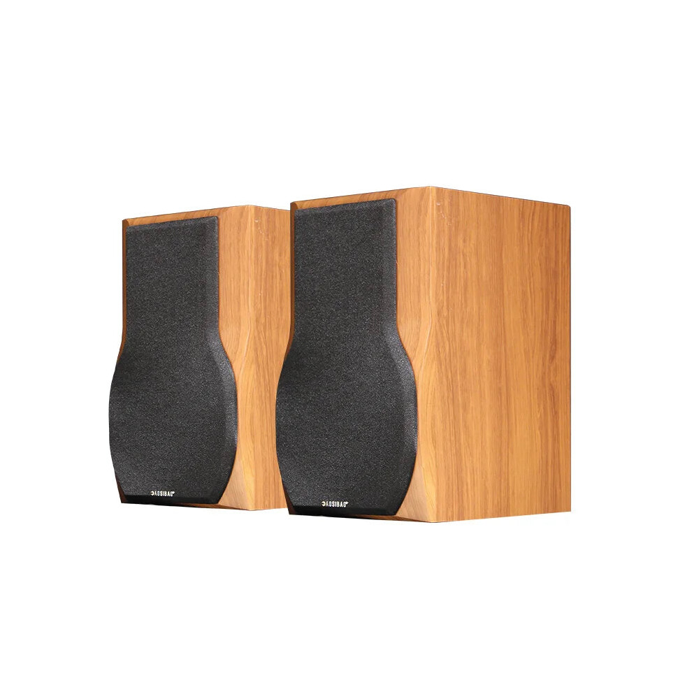 Hi-Fi Wooden Bookshelf Speaker - 6.5 Inch Passive F30, 4 Ohm, 25-200W Audio Sound Amplifier & Monitor 744759099860