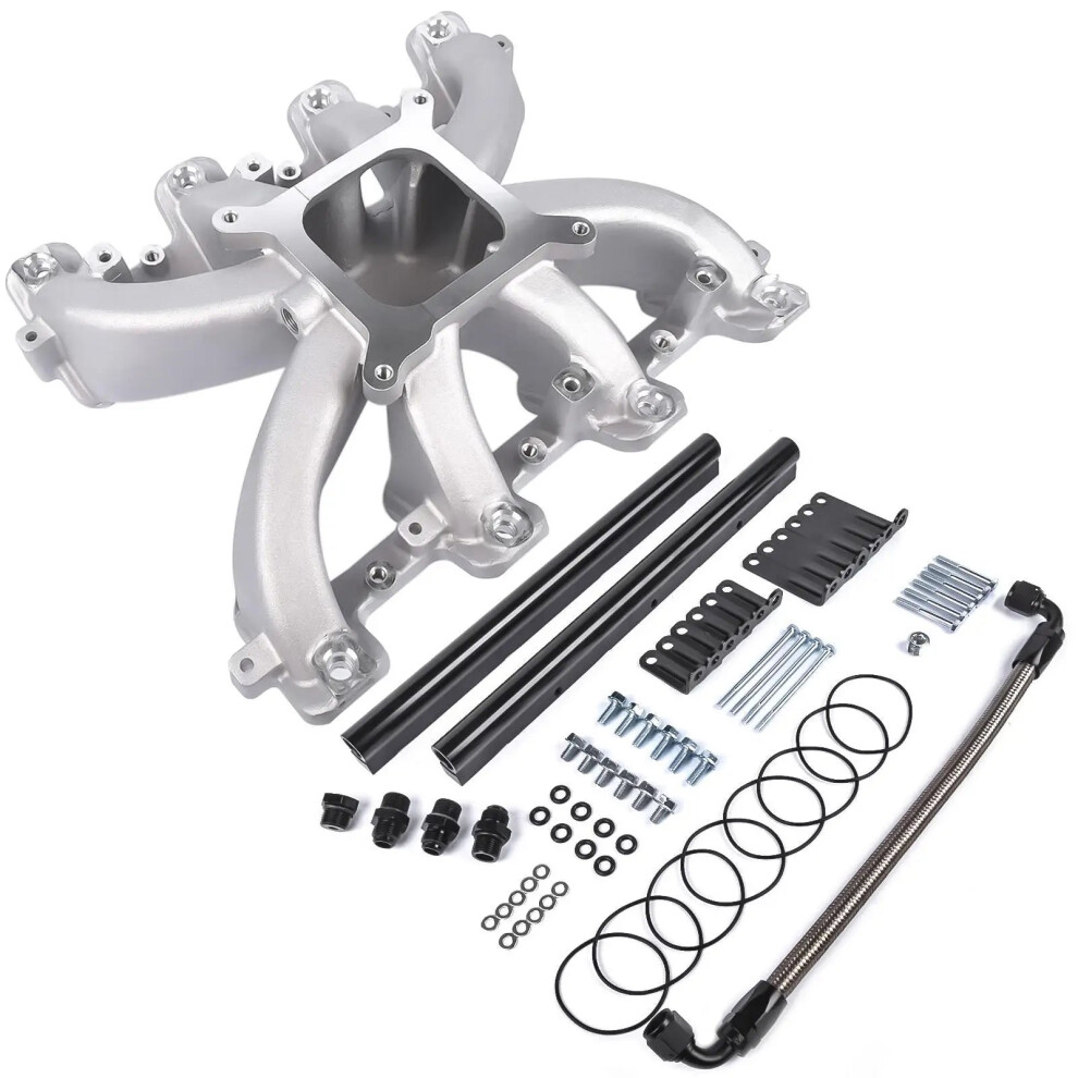 High-Performance Efi Intake Manifold With Fuel Rails For Gm Ls1/Ls2/Ls6 Cathedral Port Engines 744110351194
