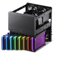 Jonsbo N3 NAS Mini ITX Aluminum Chassis - Supports 8 HDDs, 130mm CPU Cooler & 250mm GPU with Dual 100mm Fans