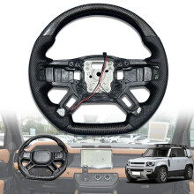 Premium Real Carbon Fiber Steering Wheel for Land Rover Defender (2020-2024) - No Hairspring