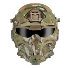 Tactical Assault Helmet with Integrated Communication Headset, Anti-Fog Fan, and Replaceable Lenses