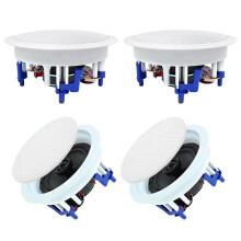 Herdio 5.25 Flush Mount Bluetooth Ceiling Speaker System - 600W Power for Indoor/Outdoor Use in Kitchens & Bedrooms
