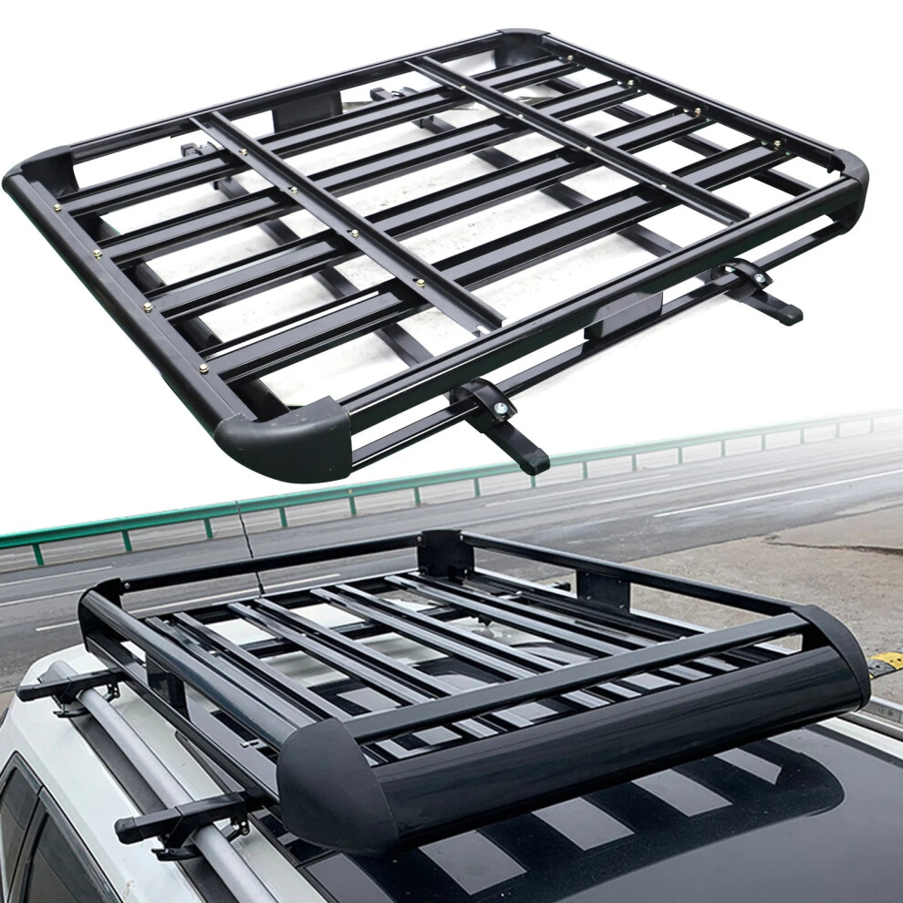 Universal Aluminum Car Roof Rack Basket Tray - 127X97cm, 140X100cm, 160X100cm - Durable Luggage Cargo Carrier 7445014390304