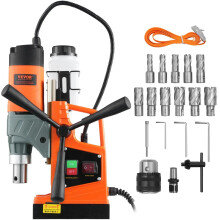 1450W Portable Magnetic Drill Press with Variable Speed - Powerful 12,500N Electric Mag Drill for Home Improvement Projects